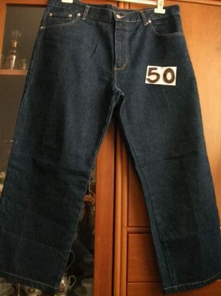 Tejanos azules, cintura 50cm, camisas, cazadora