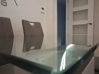 Magnífica mesa de comedor cristal templado 90x150