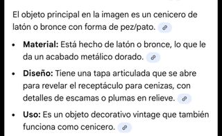 Cenicero Latón Pato