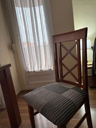 Mesa Comedor Madera y Cristal + 6 Sillas