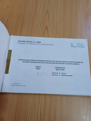 Catálogo de recambios Derbi GPR 50 R