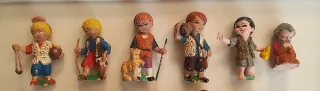 Figuras Belén vintage Cabezones, nacimiento