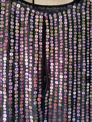 Blusón lentejuelas negro y multicolor