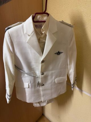 Traje de Comunión Blanco y Gris Kamil