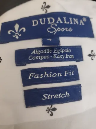 Camisa seda hombre XXL azul y blanco