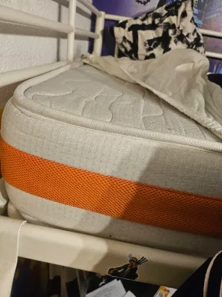 Litera blanca con escritorio y estante grande Ikea