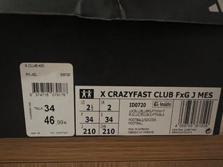 Botas de fútbol niños Messi azules