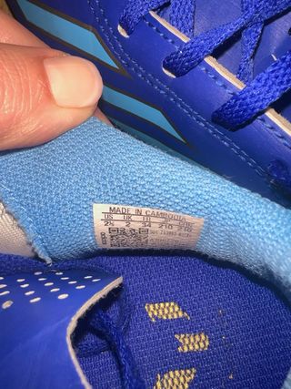 Botas de fútbol niños Messi azules