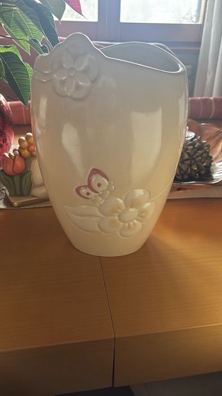 Vaso Thun Elegance Ceramica Floreale Farfalla