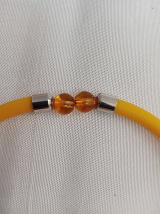 Bracciale Murano a molla vetro dorato