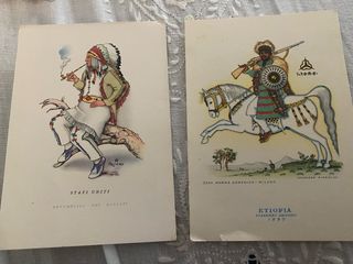 Cartoline vintage Etiopia e Stati Uniti