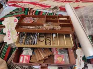 Cañas de pescar con carretes