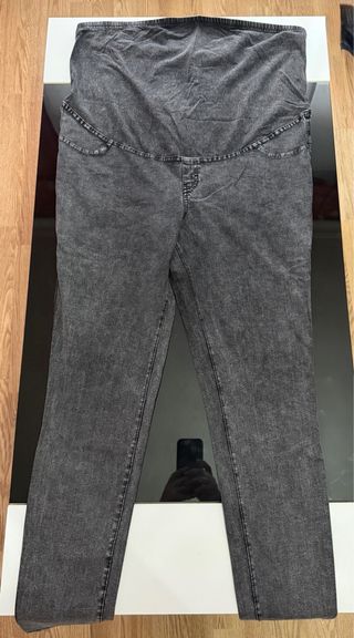 Pantalón premamá gris lavado