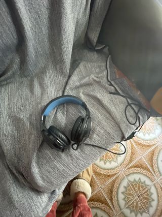 Cascos Gamer Negros con Azul