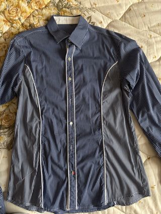 Camicia righe e quadri taglia XL