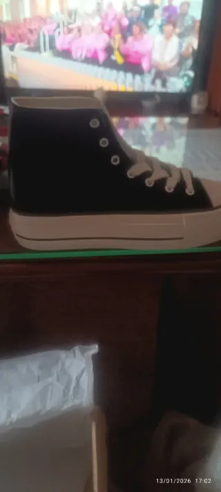 Converse altas estilo bota negras de tela