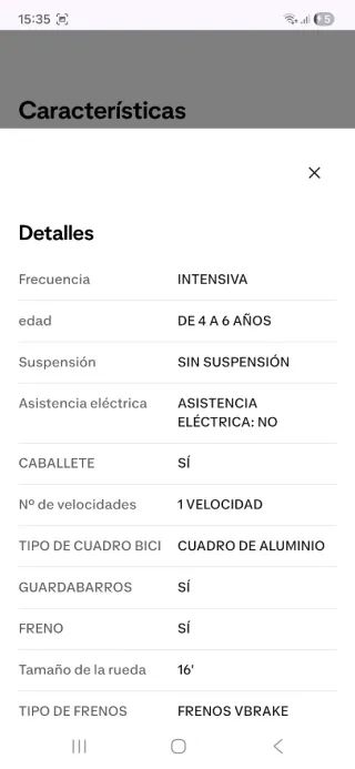 Bicicleta infantil 16 pulgadas aluminio Btwin 900.