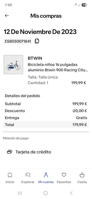 Bicicleta infantil 16 pulgadas aluminio Btwin 900.