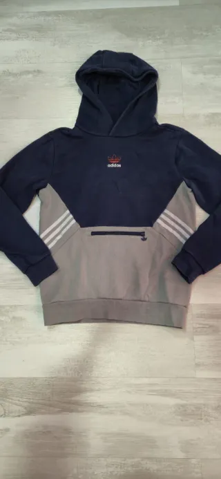 Sudadera Adidas azul y gris