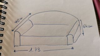 Sofá de 2 plazas de tela beige