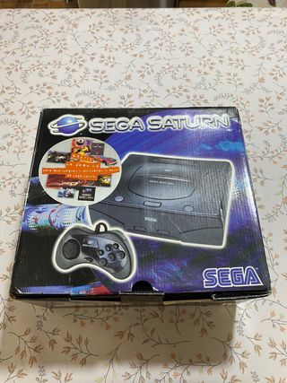 Sega Saturn Negra con juegos