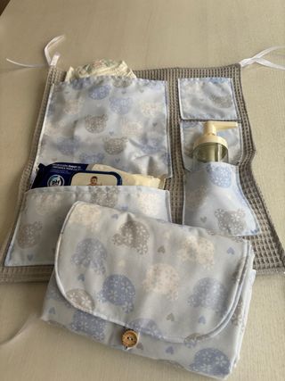 Conjunto bebé: Bolso, Cambiador y Pongotodo