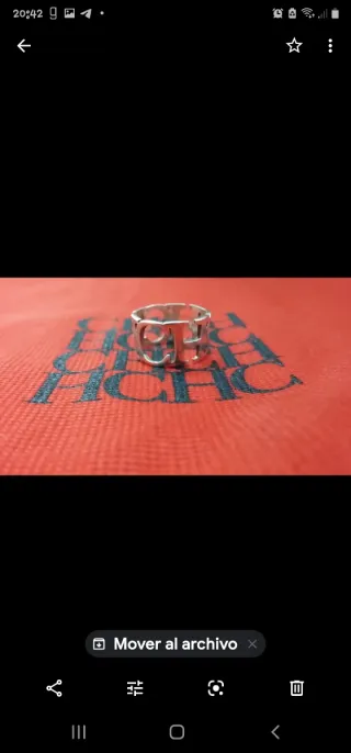 Anillo carolina herrera en plata de ley