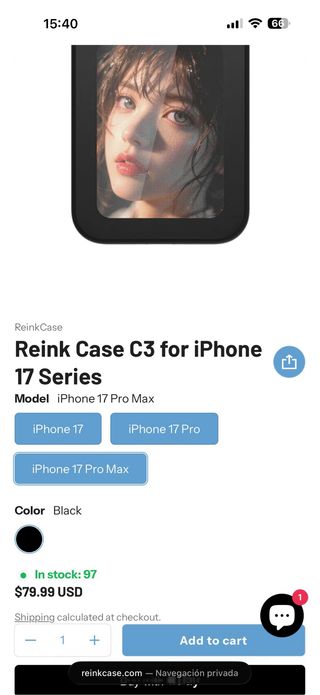 Funda Reink Case iPhone 17 Pro Max Nuevo a estrena