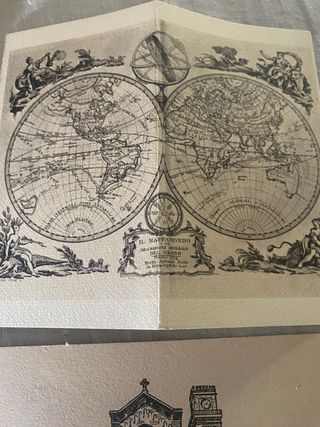 Cartoline d'epoca Gerusalemme e Mappamondo