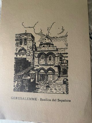 Cartoline d'epoca Gerusalemme e Mappamondo