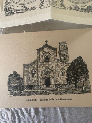 Cartoline d'epoca Gerusalemme e Mappamondo