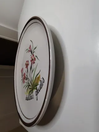 Piatto ceramica Bassano artigianale vintage