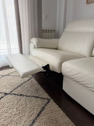 Sofá Natuzzi 5 plazas Chaise longue piel