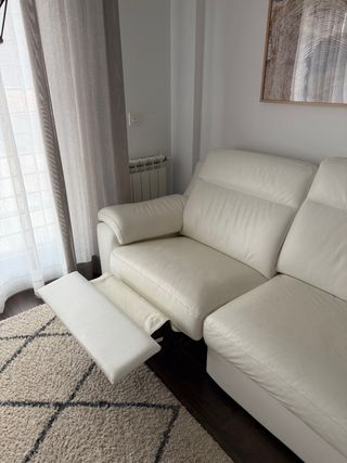 Sofá Natuzzi 5 plazas Chaise longue piel