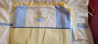 Edredón y protector cuna ositos y miel