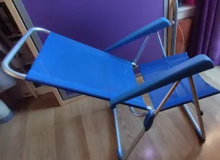 2 Sillas de Playa Plegables Azul