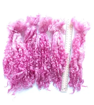 Lana Riccioli Rosa per Capelli Bambole