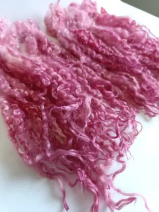 Lana Riccioli Rosa per Capelli Bambole