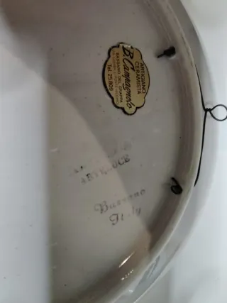 Piatto ceramica Bassano artigianale vintage