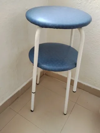 Taburetes  de Cocina Azul y blanco