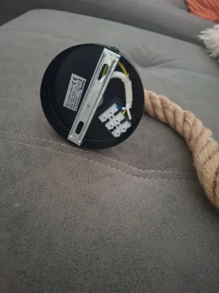 Lámpara Cuerda Y Bombilla Estilo Industrial