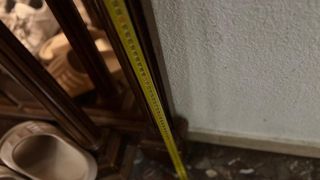 Mueble de entrada madera y mármol