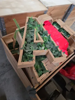 Letras Decorativas Madera con Vegetación Artificia