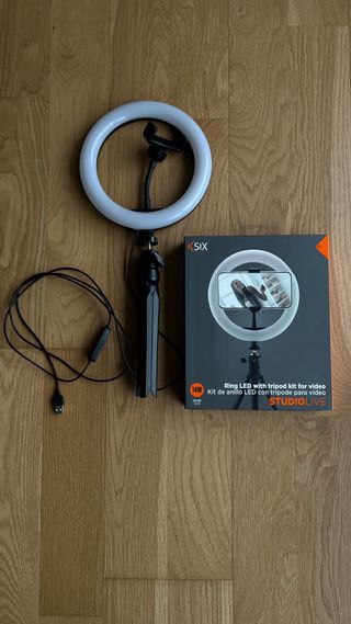 Kit Anillo LED KSIX con Trípode para Video