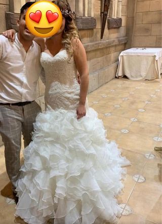 Vestido de Novia Estilo sirena con cola