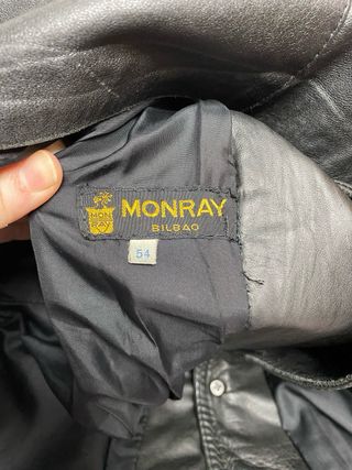 Chaqueta de cuero vintage negra