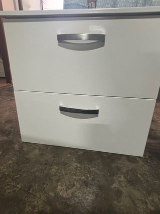 Lavabo de cerámica con mueble