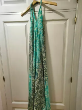 VESTIDO BOHO - Vestido largo turquesa