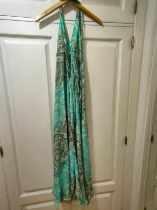 VESTIDO BOHO - Vestido largo turquesa