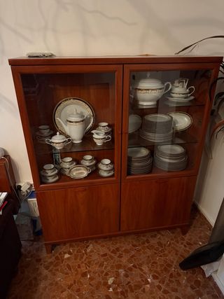 Aparador Vitrina Madera Cristal